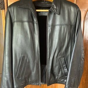 Michael Michelle Men's Black Leather Jacket with liner USA made sz M